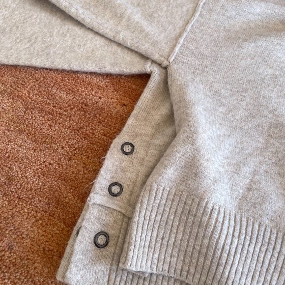 Topshop Mo Seam Detail Popper Sweater - Picture 2 of 3